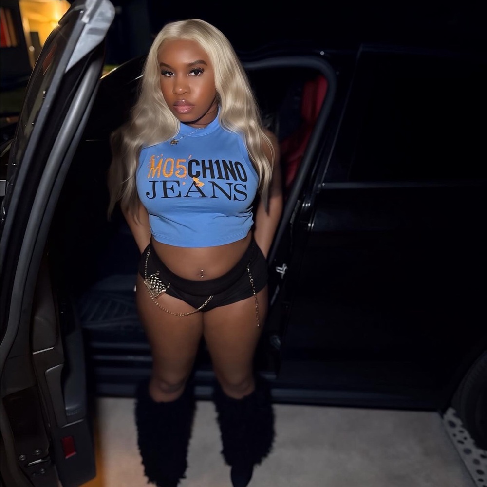 Moschino Blue Sleeveless Top
